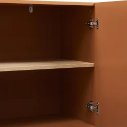 Buffet Starvili avec 3 portes 75 x 115 x 38 cm couleur rouille en.casa