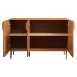 Buffet Starvili avec 3 portes 75 x 115 x 38 cm couleur rouille en.casa