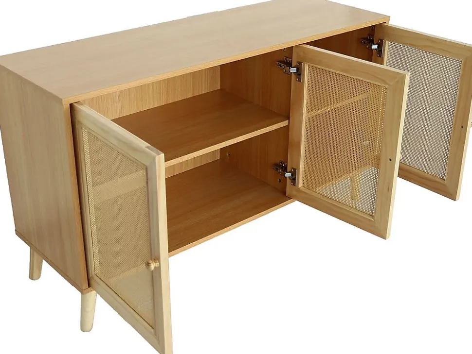 Buffet style cannage "Neuille" 120 x 40 x 71.5 cm Beige