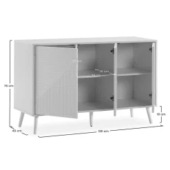 Buffet Telmo 3 portes couleur Blanc