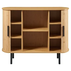 Buffet Tvedestrand 100 x 40 x 80 cm naturel noir en.casa