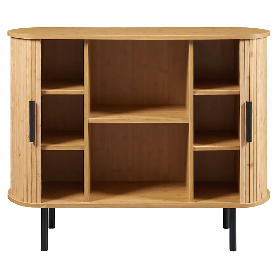 Buffet Tvedestrand 100 x 40 x 80 cm naturel noir en.casa