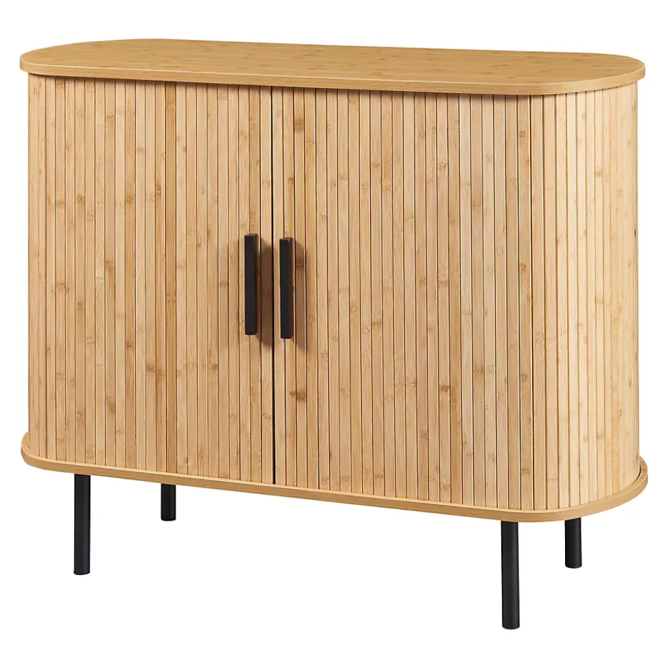 Buffet Tvedestrand 100 x 40 x 80 cm naturel noir en.casa