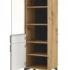 Buffet vaisselier à porte réversible LUGO coloris chêne vert 59,9x42x197,60 cm