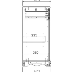 Buffet Vaisselier Blanc 4 Portes Style Anglais 6 Niches L 101 H 186 P 42 cm - L 101 x l 42 x H 186 cm