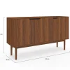 Buffet vintage 140 cm VIGGO 3 portes effet noyer