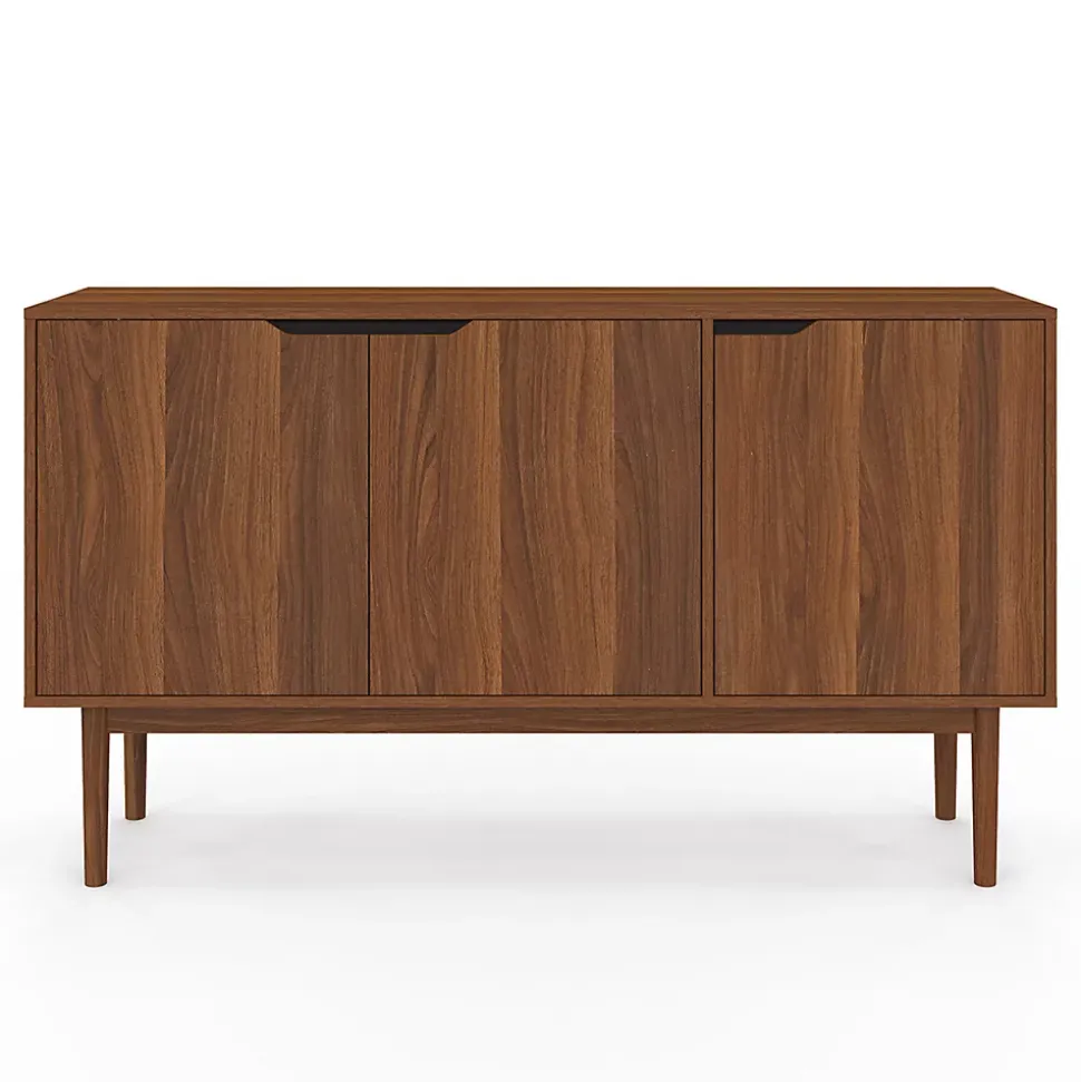 Buffet vintage 140 cm VIGGO 3 portes effet noyer