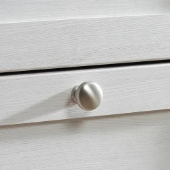 Buffet vitrine 3 portes 2 tiroirs + LED décor chêne blanchi - ANGELE