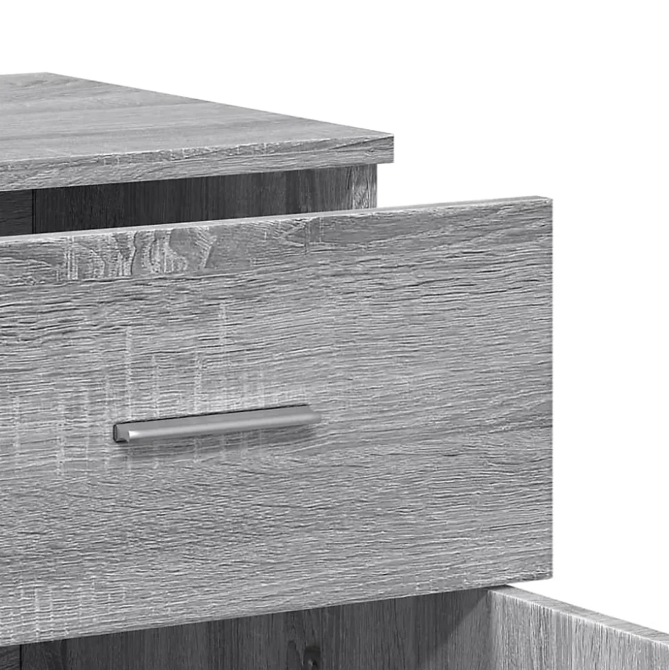Buffets 2 pcs sonoma gris 79x38x80 cm bois d'ingénierie vidaXL