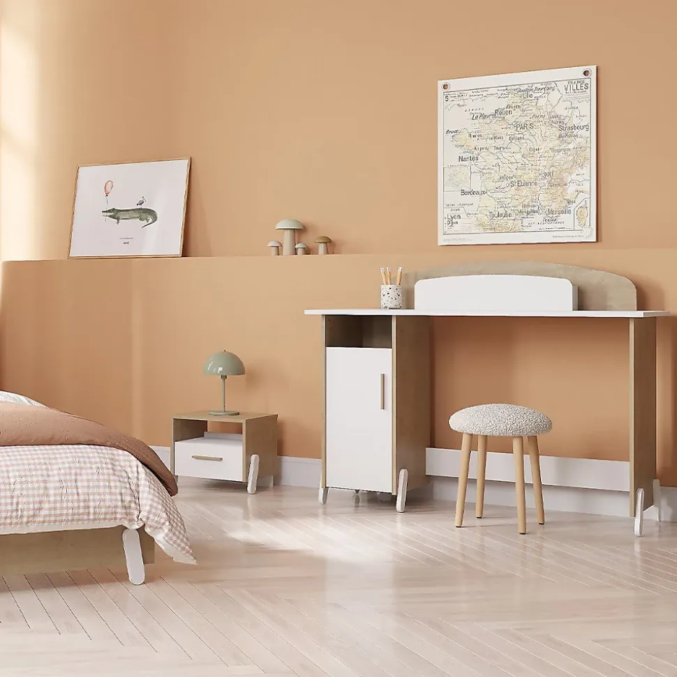 Bureau 1 niche et 1 porte L134,8 cm - NAILI