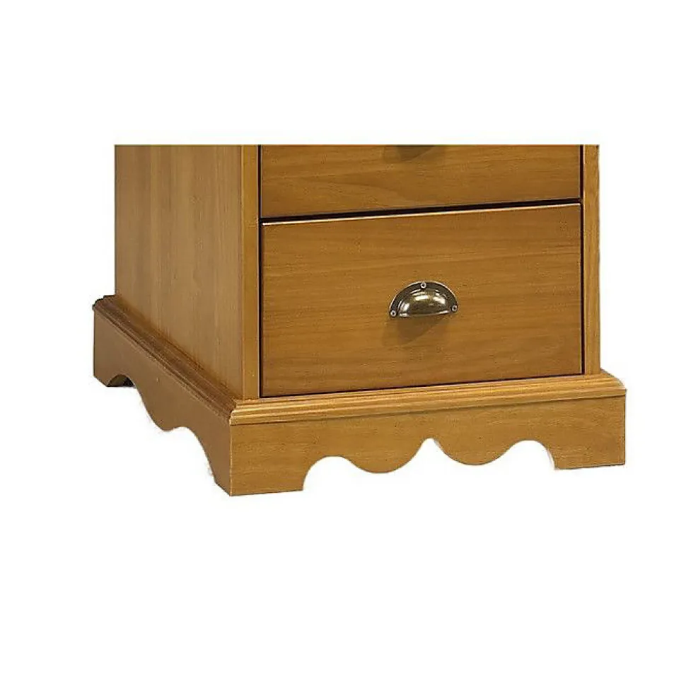 Bureau - Pin - Ministre - 11 Tiroirs - 5 Niches - Style Anglais