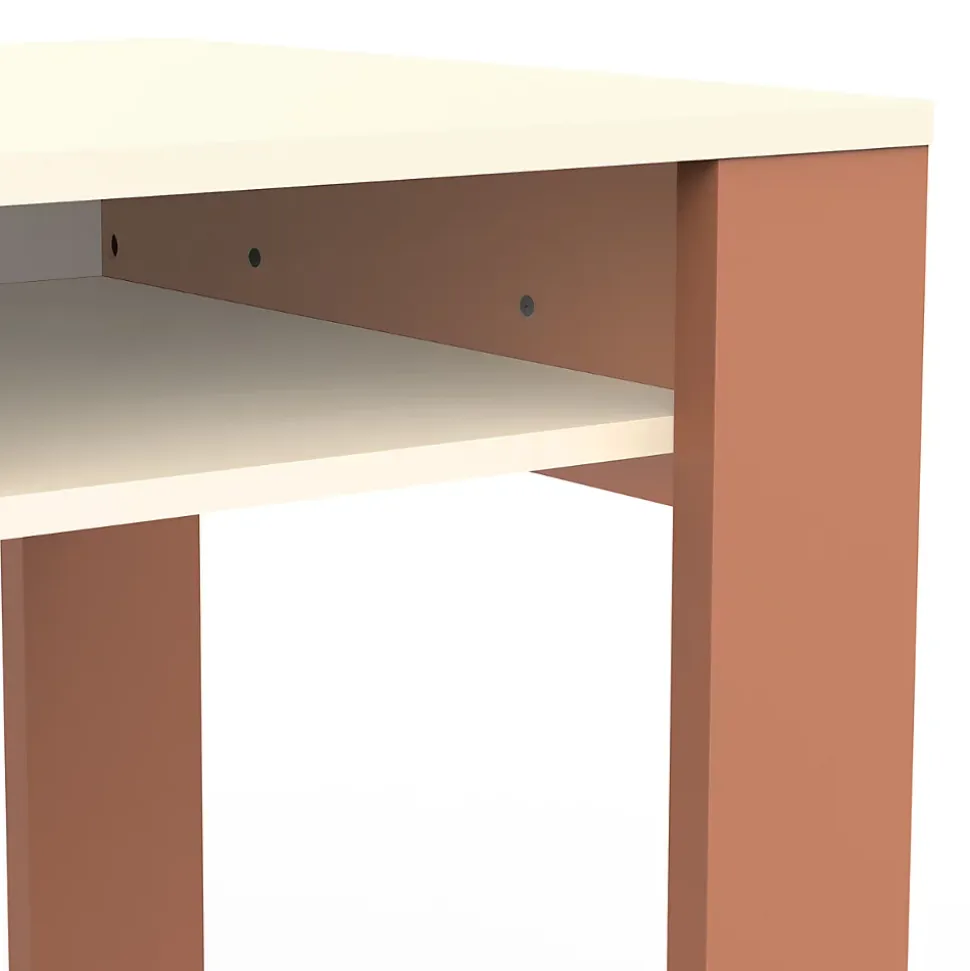 Bureau 1 Porte 1 Tiroir et 2 Niches L120 cm - CAMILLIA