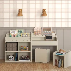 Bureau 1 tiroir avec chaise Bellamy Book Nook Beige