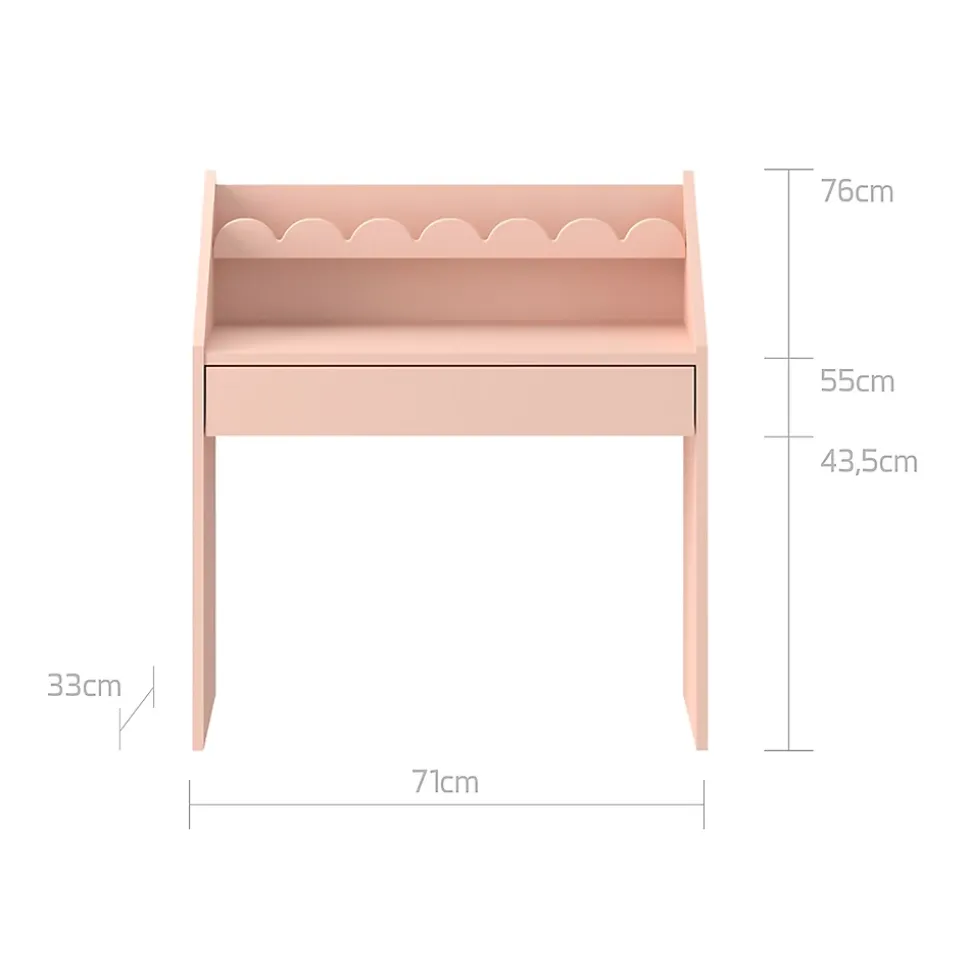 Bureau 1 tiroir avec chaise Bellamy Book Nook Rose