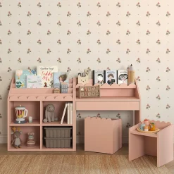 Bureau 1 tiroir avec chaise Bellamy Book Nook Rose