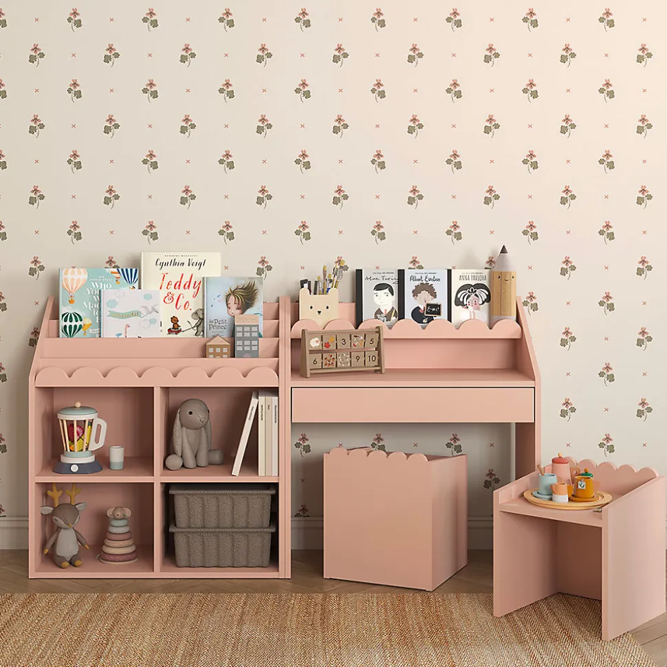 Bureau 1 tiroir avec chaise Bellamy Book Nook Rose