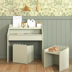 Bureau 1 tiroir Bellamy Book Nook Vert