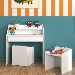 Bureau 1 tiroir Bellamy Book Nook Blanc