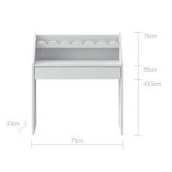 Bureau 1 tiroir Bellamy Book Nook Blanc