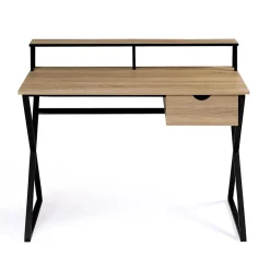 Bureau 1 tiroir ENZO pieds croisés design industriel