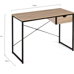 Bureau 1 tiroir latéral DETROIT design industriel