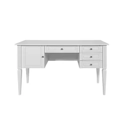 Bureau 4 tiroirs 1 porte Bellamy Ines - Blanc