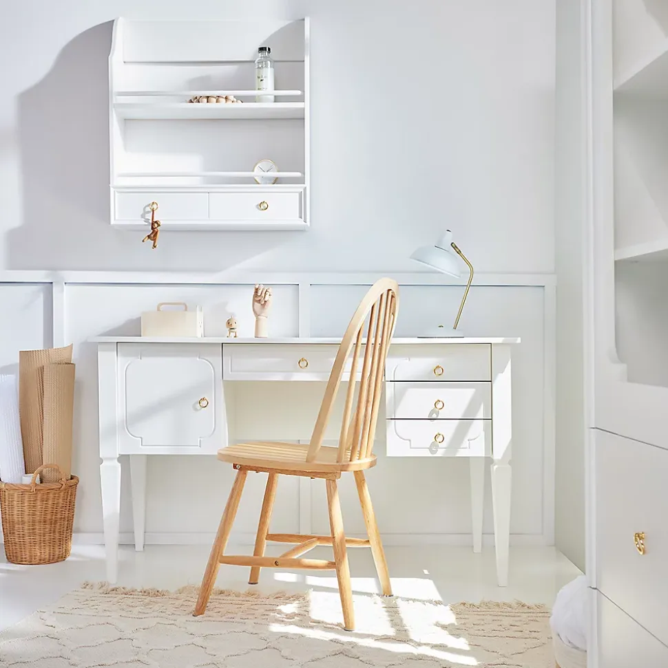 Bureau 4 tiroirs 1 porte Bellamy Royal - Blanc