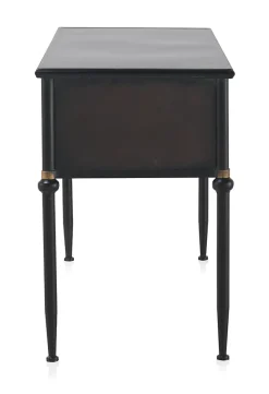 Bureau à tiroirs en bronze avec structure en métal noir