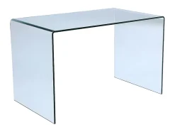 Bureau - Verre courbé - Transparent - ELSTRON