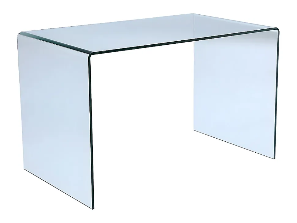 Bureau - Verre courbé - Transparent - ELSTRON