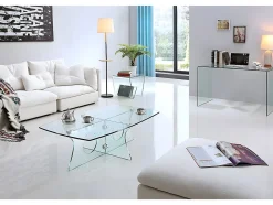 Bureau - Verre courbé - Transparent - ELSTRON