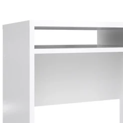 Bureau Abbadu, Pupitre polyvalent, Table de bureau pour PC, Plan de travail, 110x48 h77 cm, Blanc
