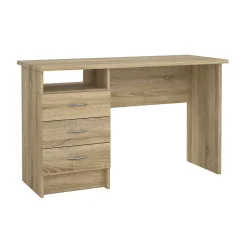 Bureau Andre, Pupitre polyvalent, Table de bureau pour PC, Plan de travail, 120x48 h72 cm, Chêne