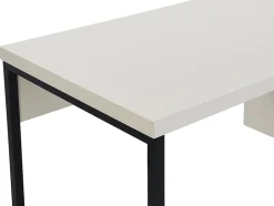 Bureau avec 3 tiroirs - MDF et métal - Beige et noir - TIMFIA