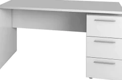 Bureau avec 3 tiroirs coloris Blanc Artik - 74 x 138 x 60 cm