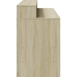 Bureau avec lumières LED chêne sonoma bois d'ingénierie vidaXL