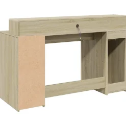 Bureau avec lumières LED chêne sonoma bois d'ingénierie vidaXL