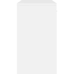 Bureau avec tiroir et armoire Blanc brillant 100x40x73 cm vidaXL