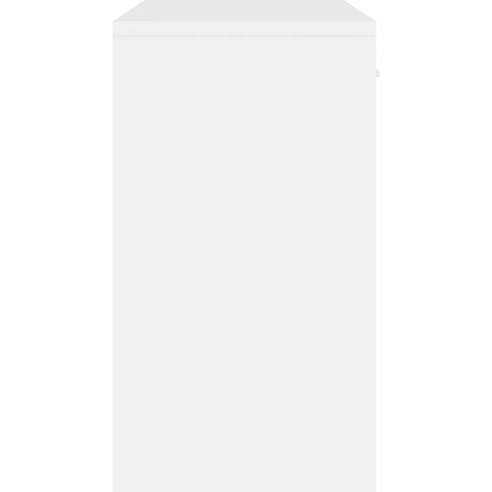Bureau avec tiroir et armoire Blanc brillant 100x40x73 cm vidaXL