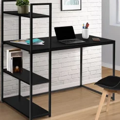 Bureau bibliothèque DELSON noir design industriel