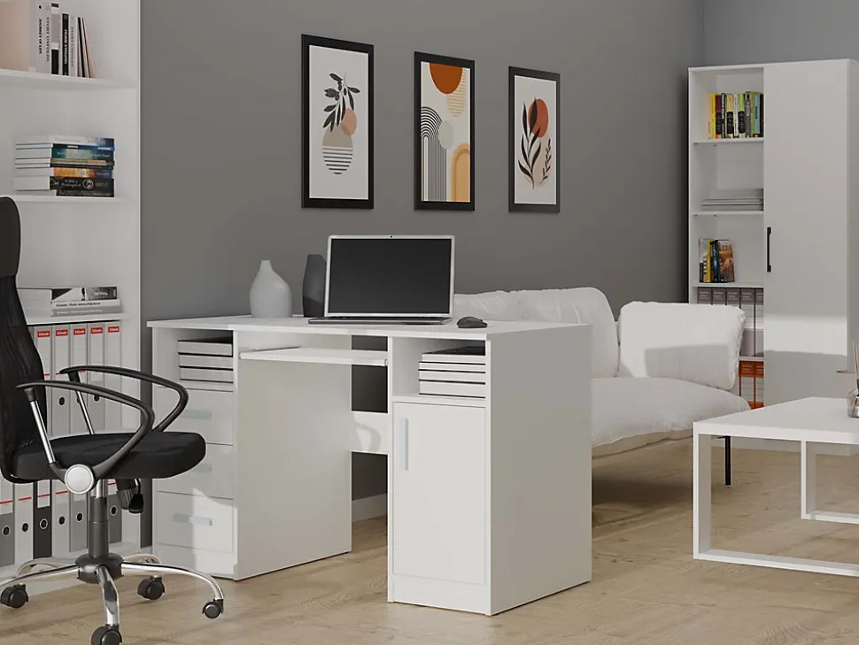Bureau, blanc, 120 x 75 x 60 cm