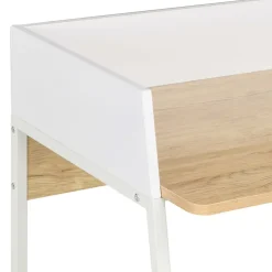 Bureau Blanc et chêne 90x60x88 cm vidaXL