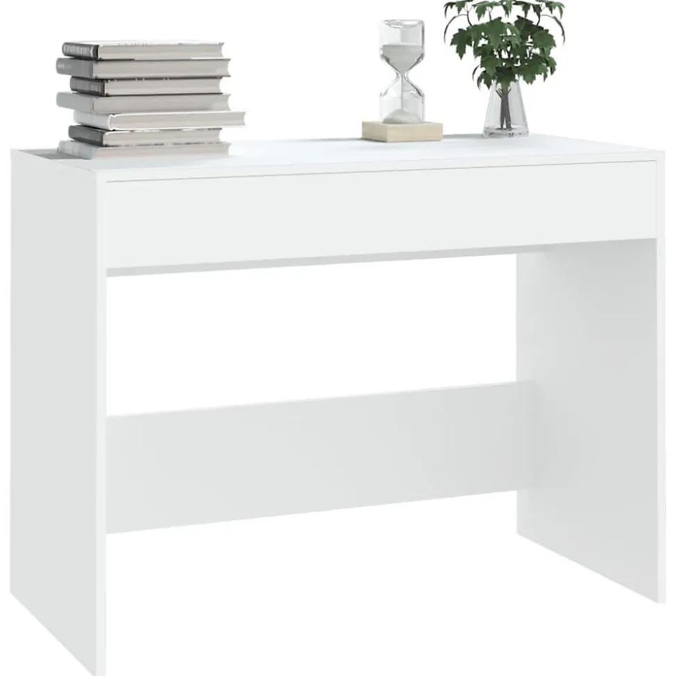 Bureau Blanc 101x50x76,5 cm Aggloméré vidaXL