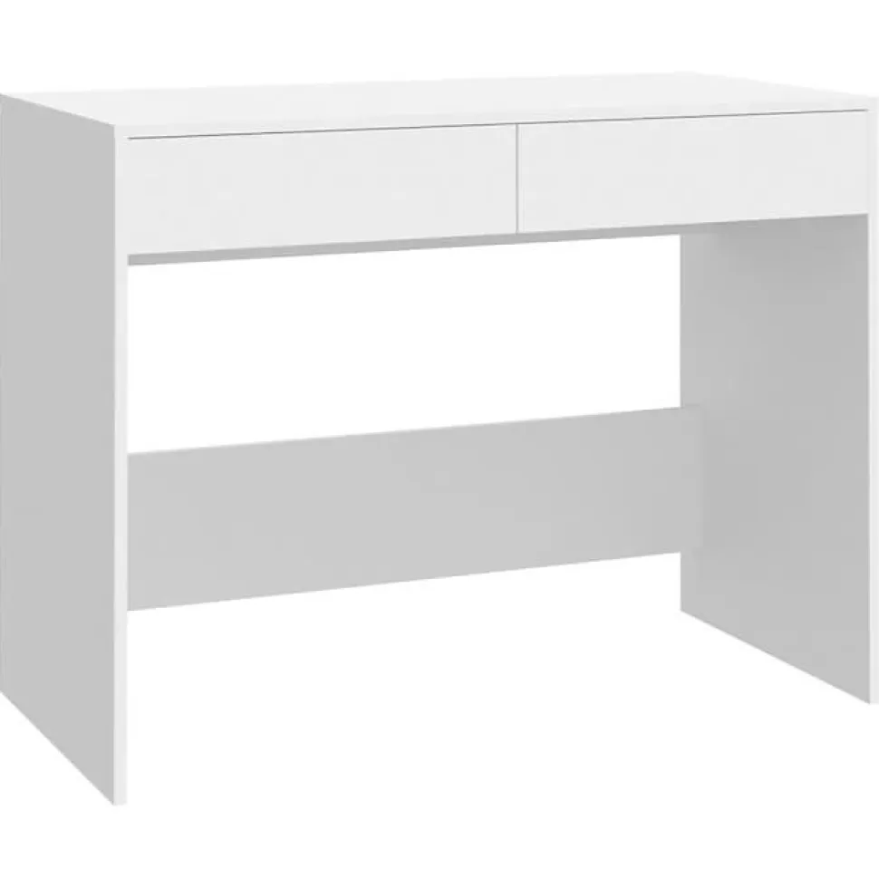 Bureau Blanc 101x50x76,5 cm Aggloméré vidaXL