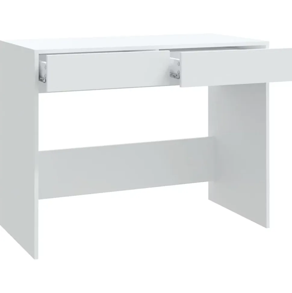 Bureau Blanc 101x50x76,5 cm Aggloméré vidaXL