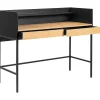 Bureau bois et noir 2 tiroirs ARTHUR - HAPPY GARDEN