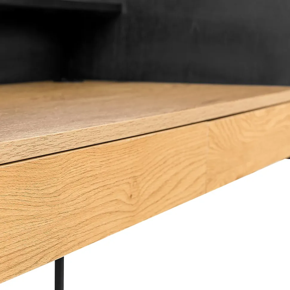 Bureau bois et noir 2 tiroirs ARTHUR - HAPPY GARDEN