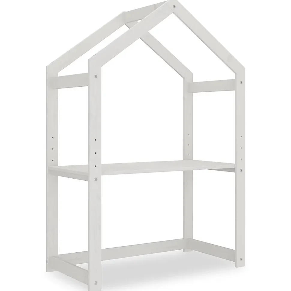 Bureau cabane enfant réglable LIA Montessori en bois massif - Blanc