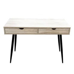 Bureau CALIFORNIA 2 tiroirs Chene clair et noir Style scandinave