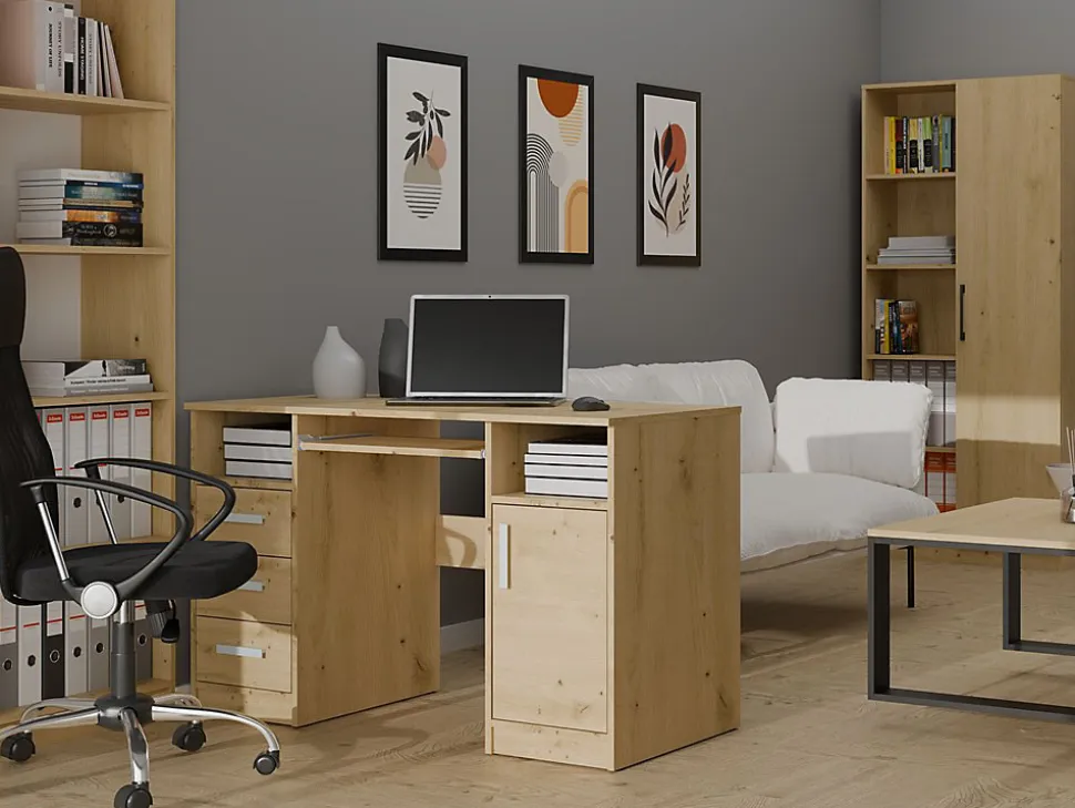 Bureau, chêne Artisan, 120 x 75 x 60 cm